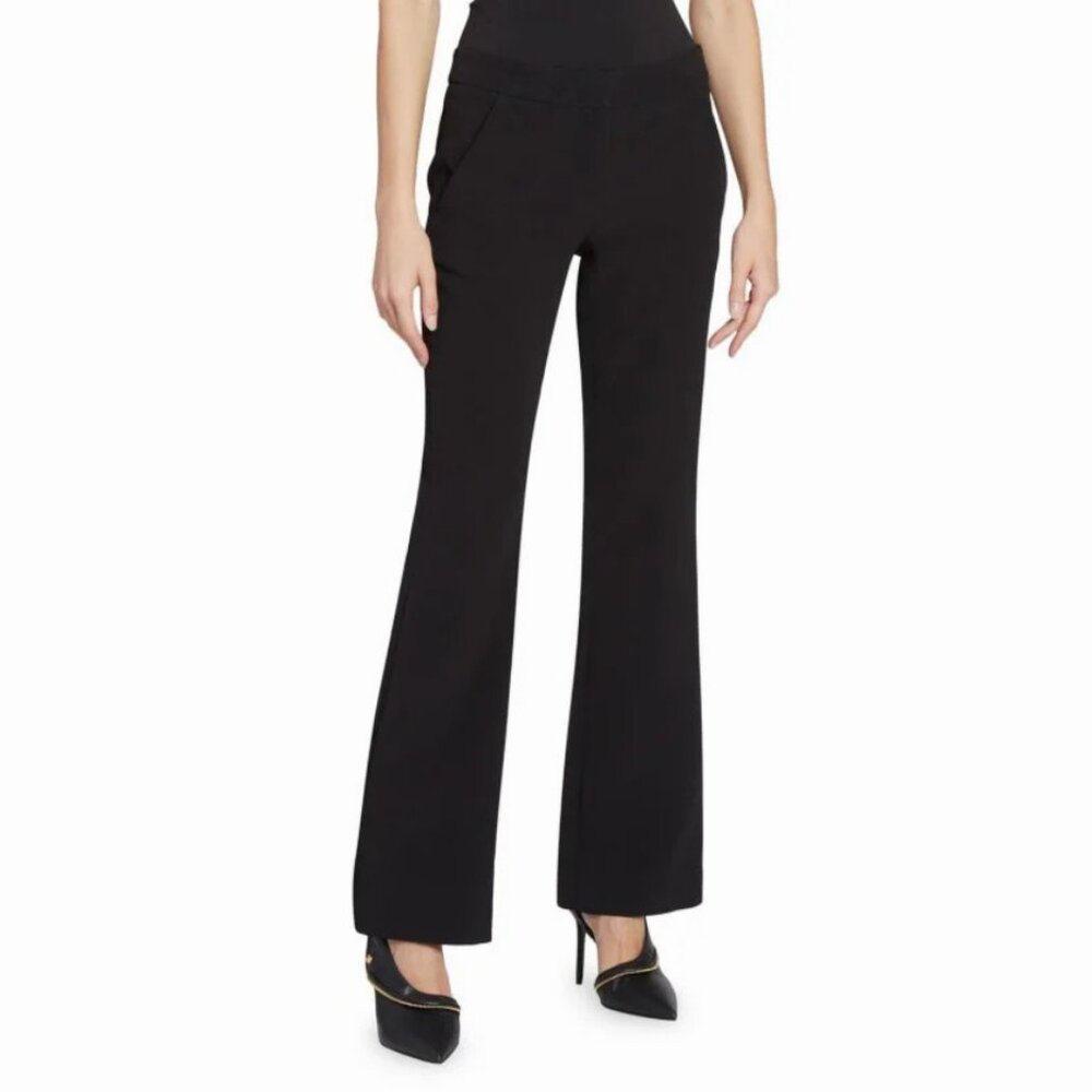 NEW Balmain Size 38 (US 6) Women's Flared Crepe Dress Pants - Black